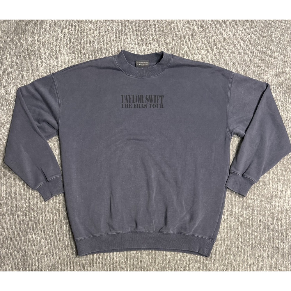 Taylor Swift The Eras Tour Crew Neck Womans Sz M Blue Sweatshirt Pullover